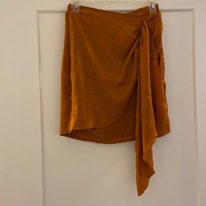 Brown/orange silky skirt
